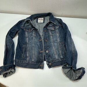 Mudd Women Denim  Jean Jacket Jrs Med. Long Sleeve Button Front Pockets Fall